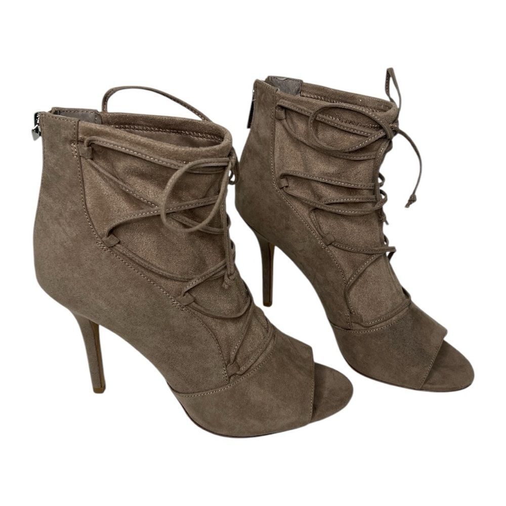 G.I.L.I Women's Lace-Up Ankle Boots Peep Toe Sz 8